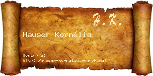 Hauser Kornélia névjegykártya